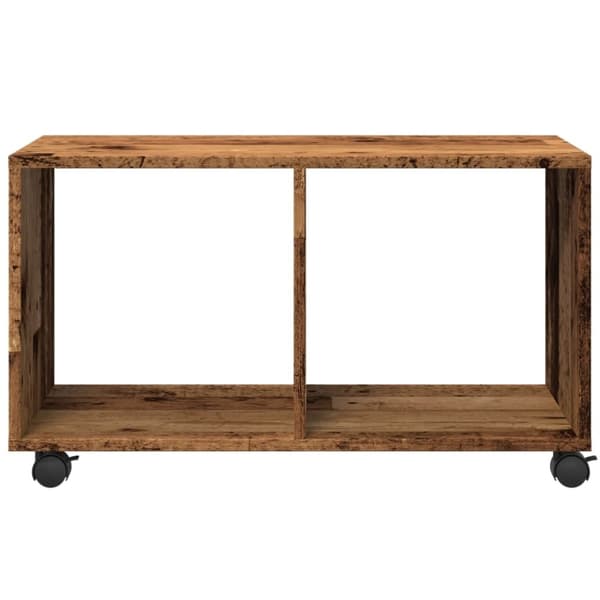 vidaXL Kaappi pyörillä vanha puu 72x33x42,5 cm tekninen puu