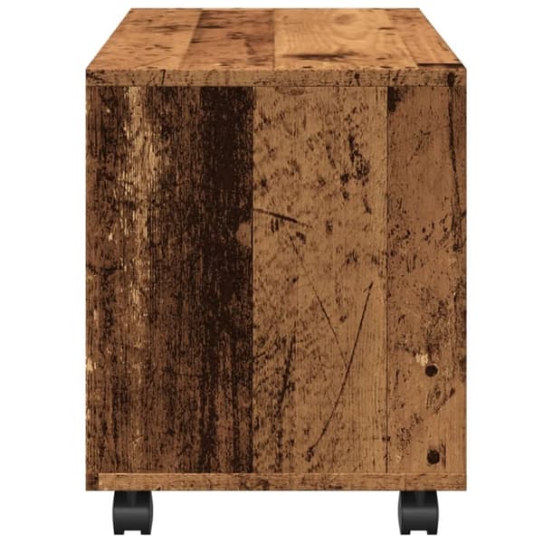 vidaXL Kaappi pyörillä vanha puu 72x33x42,5 cm tekninen puu
