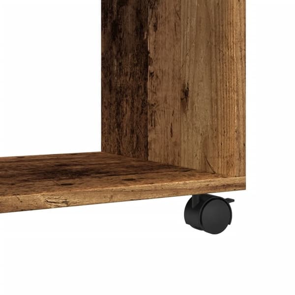 vidaXL Kaappi pyörillä vanha puu 72x33x42,5 cm tekninen puu