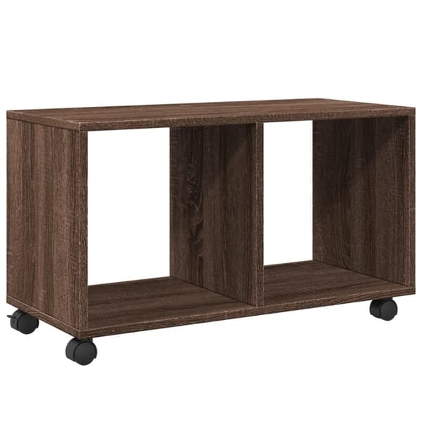vidaXL rullebord 72x33x42,5 cm konstrueret træ brun egetræsfarve