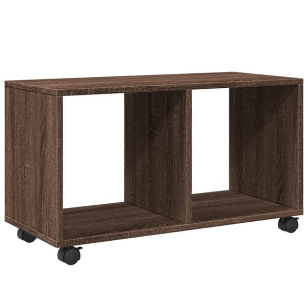 vidaXL rullebord 72x33x42,5 cm konstrueret træ brun egetræsfarve
