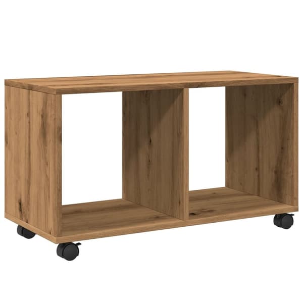 vidaXL rullebord 72x33x42,5 cm konstrueret træ egetræsfarve