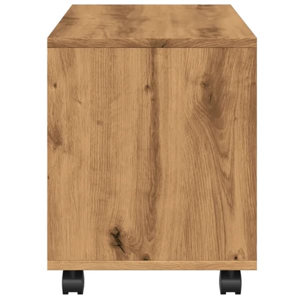 vidaXL rullebord 72x33x42,5 cm konstrueret træ egetræsfarve