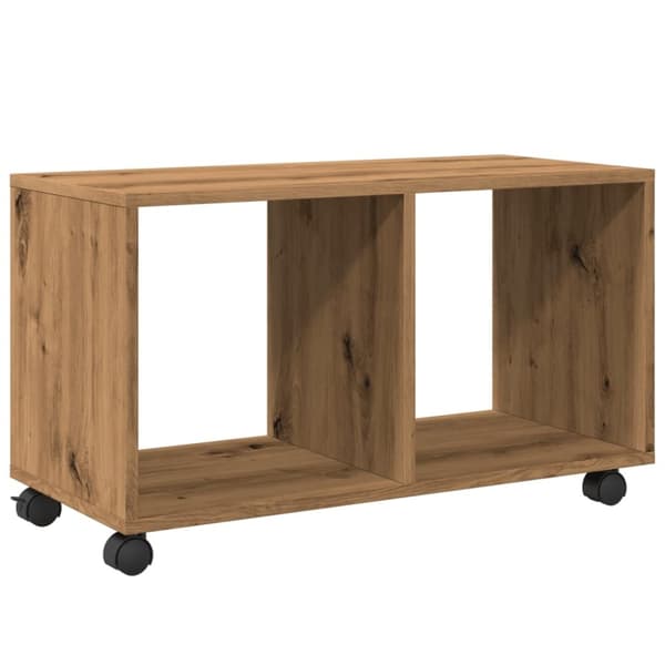 vidaXL rullebord 72x33x42,5 cm konstrueret træ egetræsfarve