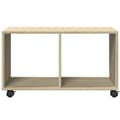Miniatyrbillede 6 af 11: vidaXL rullebord 72x33x42,5 cm konstrueret træ sonoma-eg