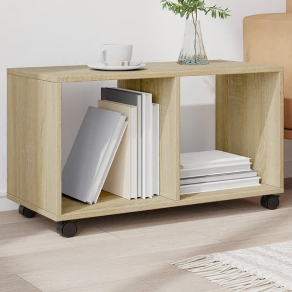 vidaXL rullebord 72x33x42,5 cm konstrueret træ sonoma-eg