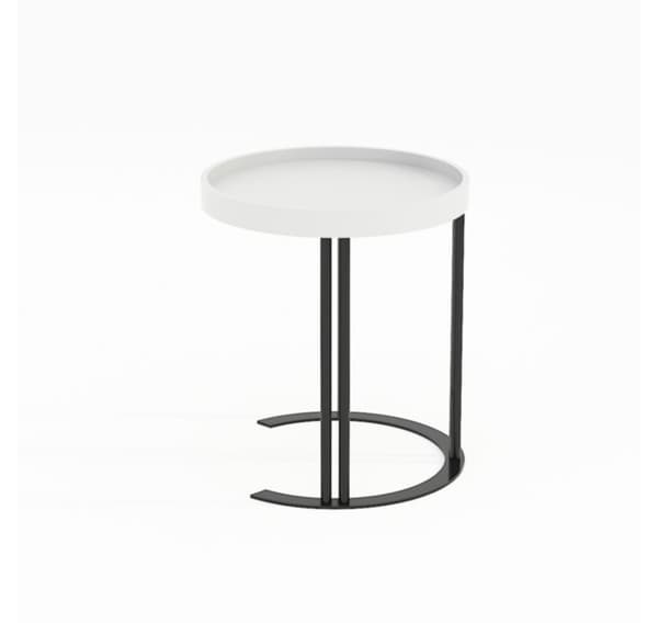Sidebord KEIRA D40xH45cm, hvid