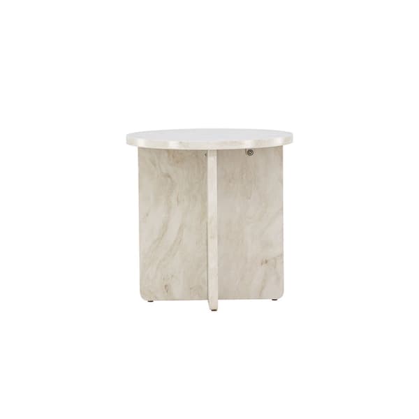 Ålesund hjørnebord Ø50 cm beige.