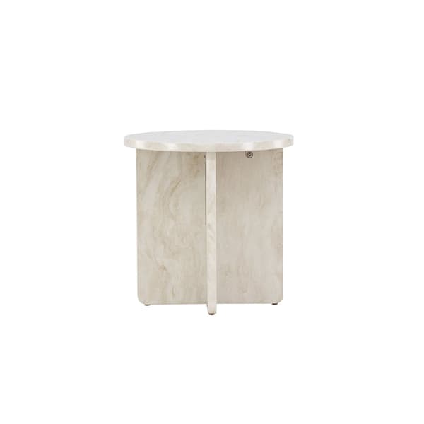 Ålesund hjørnebord Ø50 cm beige.