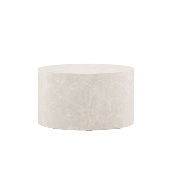York sofabord Ø80 cm beige.