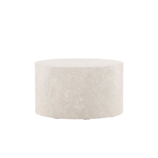 York sofabord Ø80 cm beige.