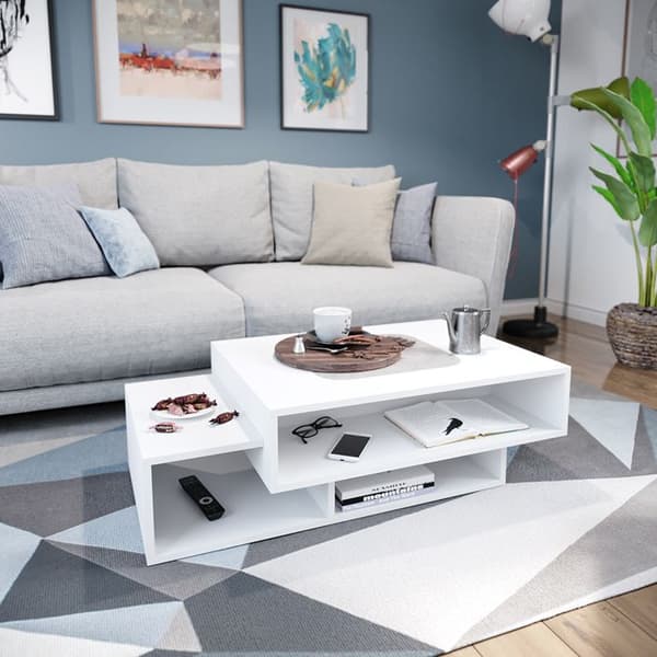 Vicco Bari Soffbord, Vit, 105 x 32 cm