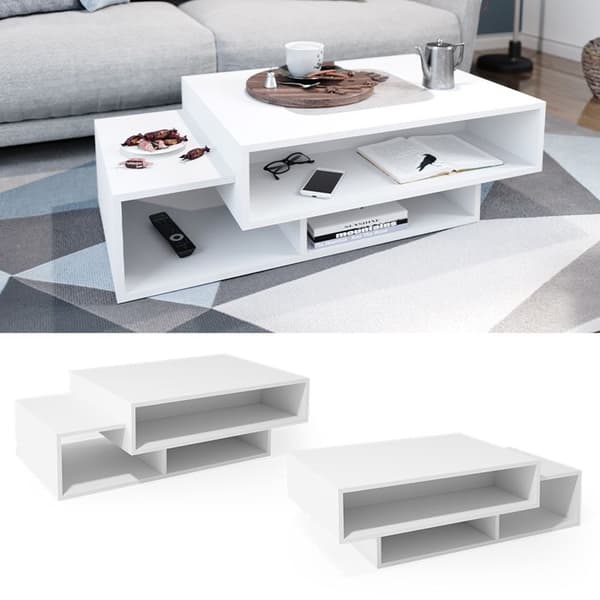 Vicco Bari Soffbord, Vit, 105 x 32 cm