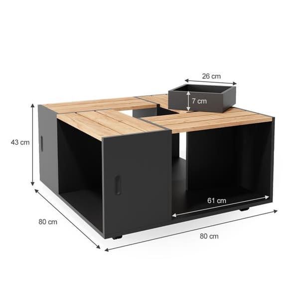 Vicco Anton Soffbord, antracit, 80 x 43 cm