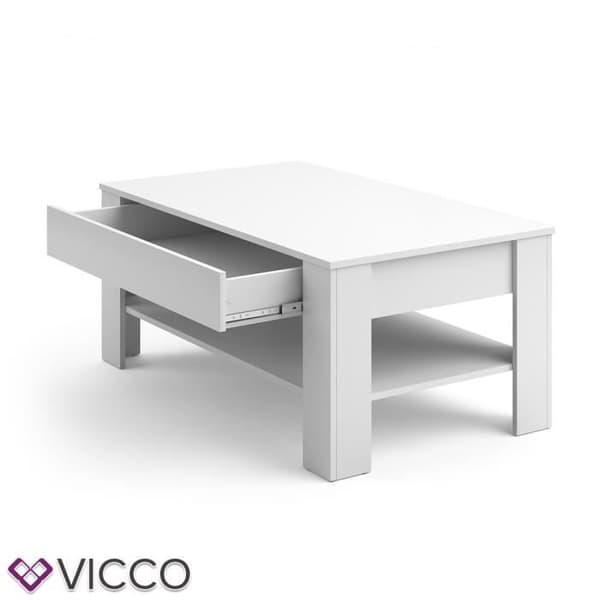 Vicco soffbord 110 x 65 cm vitt - soffbord sidobord