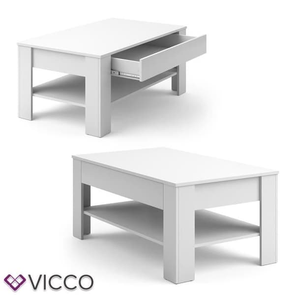 Vicco soffbord 110 x 65 cm vitt - soffbord sidobord