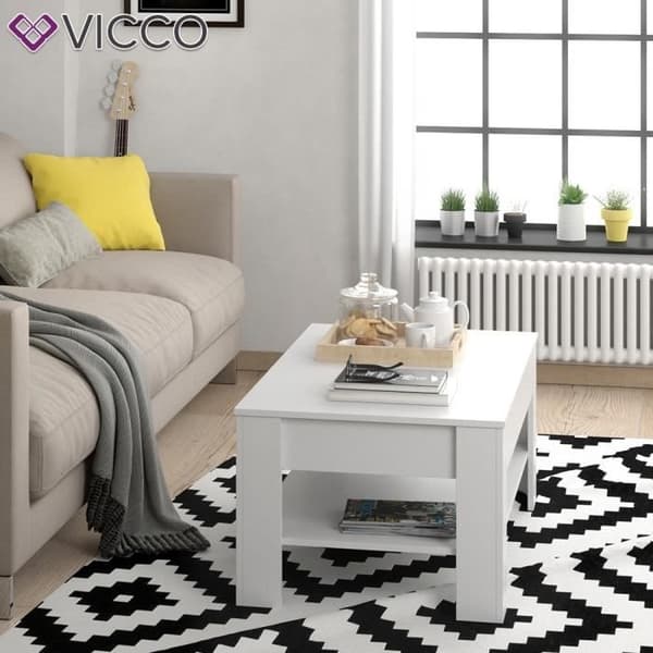 Vicco soffbord 110 x 65 cm vitt - soffbord sidobord