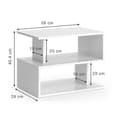Miniatyrbild 3 av 6: Vicco Shelby Soffbord, Vit, 59 x 39 cm