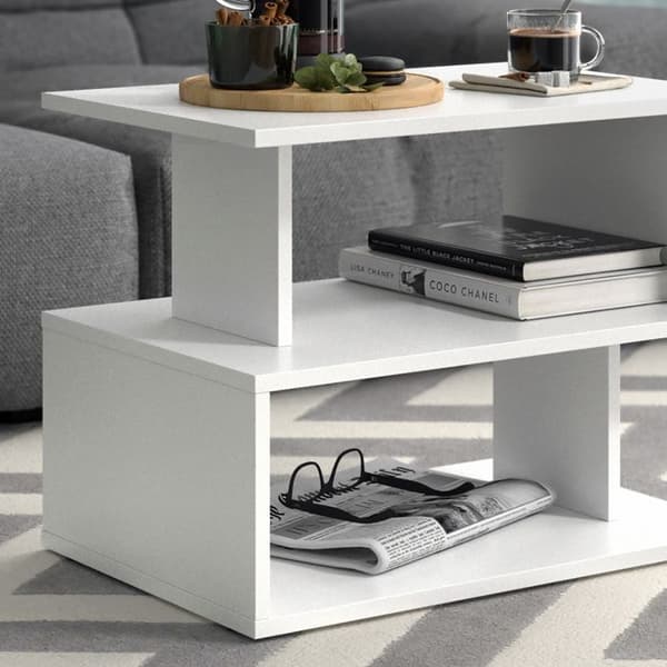 Vicco Shelby Soffbord, Vit, 59 x 39 cm