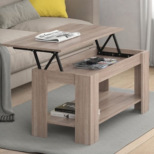 Vicco Lorenz soffbord, Sonoma, 100 x 50 cm med lyftfunktion