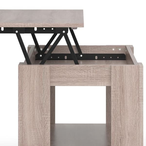 Vicco Lorenz soffbord, Sonoma, 100 x 50 cm med lyftfunktion