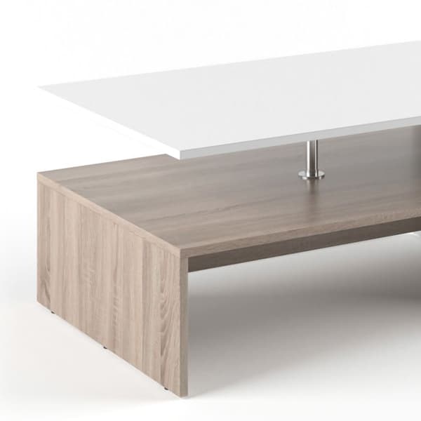 Vicco Amato Soffbord, Vit/Sonoma, 90 x 42 cm