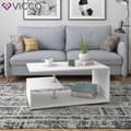 Miniatyrbild 3 av 3: Soffbord - Vicco - Guillermo - Vitt trä - Rektangulärt - 4 färger