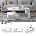 Miniatyrbild 2 av 3: Soffbord - Vicco - Guillermo - Vitt trä - Rektangulärt - 4 färger