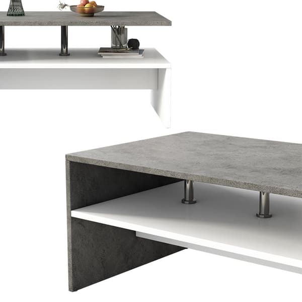 Oskar Store Mike soffbord, Betong, 90 x 42 cm