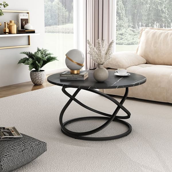 Vicco Calgary Soffbord, Svart, 79,5 x 46 cm med stor arbetsyta