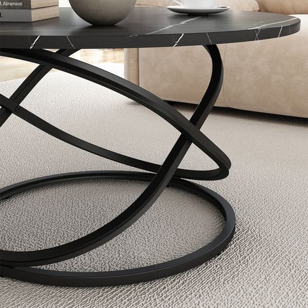 Vicco Calgary Soffbord, Svart, 79,5 x 46 cm med stor arbetsyta