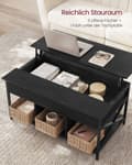 Miniatyrbillede 4 af 6: Rootz Antracit Grå-Sort Sofabord - Spånplade - Stål - Justerbar Højde - 60 cm x 100 cm x (48-62) cm - 27,8 kg - 91 kg Kapacitet