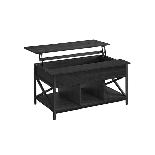 Rootz Antracit Grå-Sort Sofabord - Spånplade - Stål - Justerbar Højde - 60 cm x 100 cm x (48-62) cm - 27,8 kg - 91 kg Kapacitet