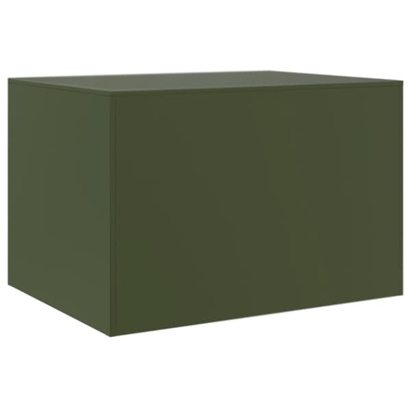 Soffbord olivgrön 67x50x44 cm stål