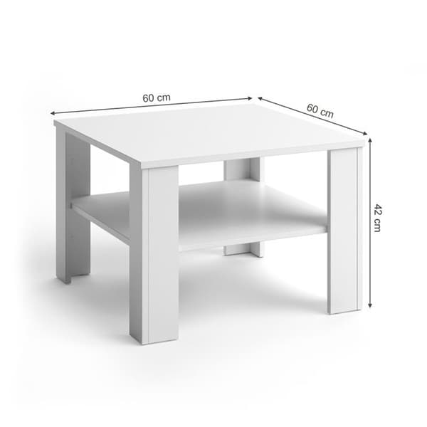 Vicco Homer Soffbord, Vit, 60 x 42 cm