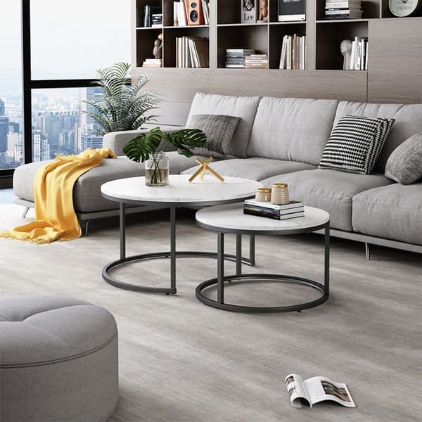 Vicco Montreal Soffbordsset, Vit, 77 x 40 cm 2 st