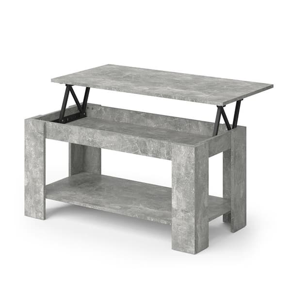 Vicco Lorenz soffbord, Betong, 100 x 50 cm med lyftfunktion