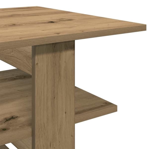 vidaXL Salongbord artisan eik 102x55x42 cm konstruert tre
