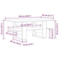 Miniatyrbilde 10 av 10: vidaXL Salongbord artisan eik 102x55x42 cm konstruert tre