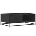 Miniatyrbillede 3 af 11: vidaXL sofabord 90x57x35 cm massivt konstrueret træ og metal sort