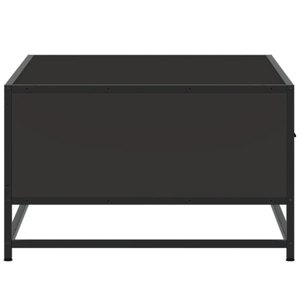 vidaXL sofabord 90x57x35 cm massivt konstrueret træ og metal sort