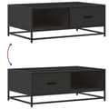 Miniatyrbillede 10 af 11: vidaXL sofabord 90x57x35 cm massivt konstrueret træ og metal sort