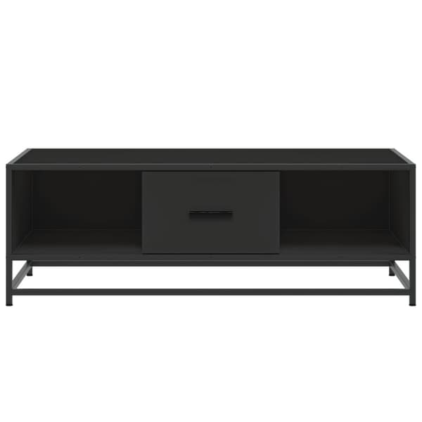 vidaXL Sohvapöytä musta 100x57x35 cm tekninen puu ja metalli