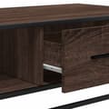 Miniatyrbillede 10 af 11: vidaXL sofabord 100x57x35 cm konstrueret træ og metal brunt egetræ