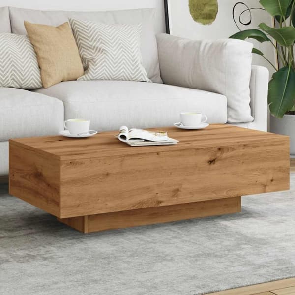 vidaXL Soffbord artisan ek 100x49,5x31 cm konstruerat trä
