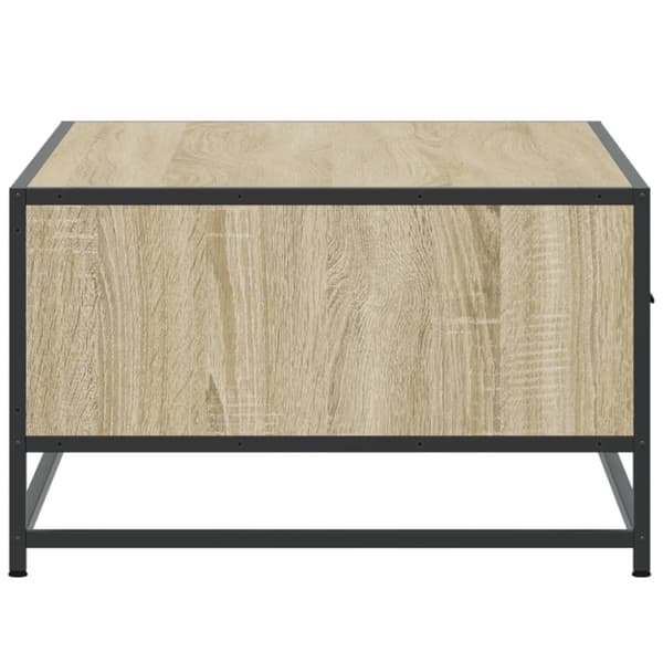 vidaXL sofabord 90x57x35 cm konstrueret træ og metal sonoma-eg
