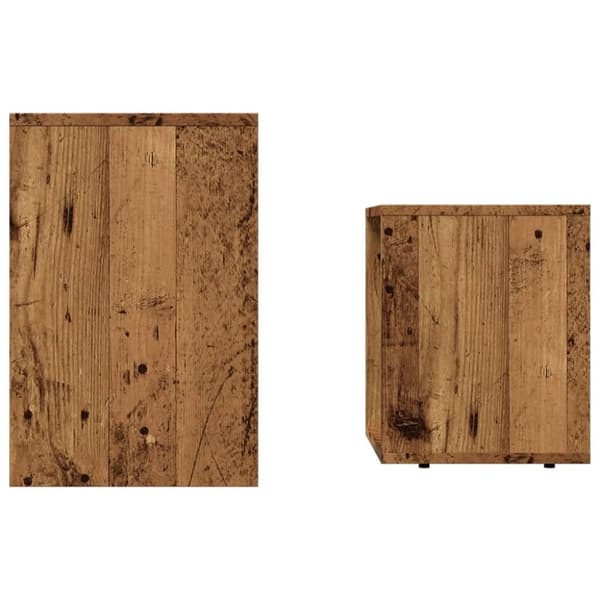 vidaXL Stablebare salongbord 2 stk gammelt tre konstruert tre