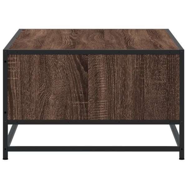 vidaXL Soffbord brun ek 100x57x35 cm konstruerat trä och metall