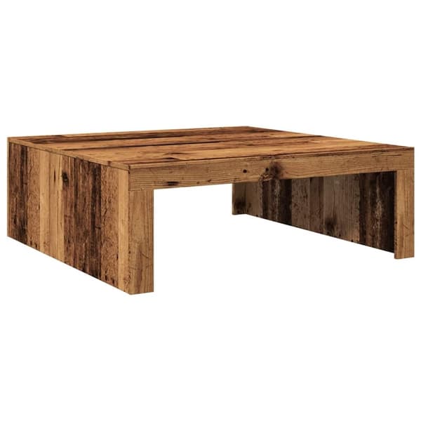 vidaXL Soffbord åldrat trä 100x100x35 cm konstruerat trä
