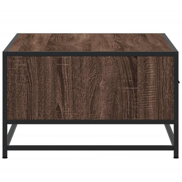 vidaXL Salongbord brun eik 90x57x35 cm konstruert tre og metall